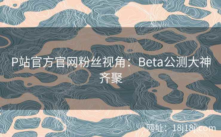 P站官方官网粉丝视角:Beta公测大神齐聚 P站官方官网粉丝视角:Beta公测大神齐聚