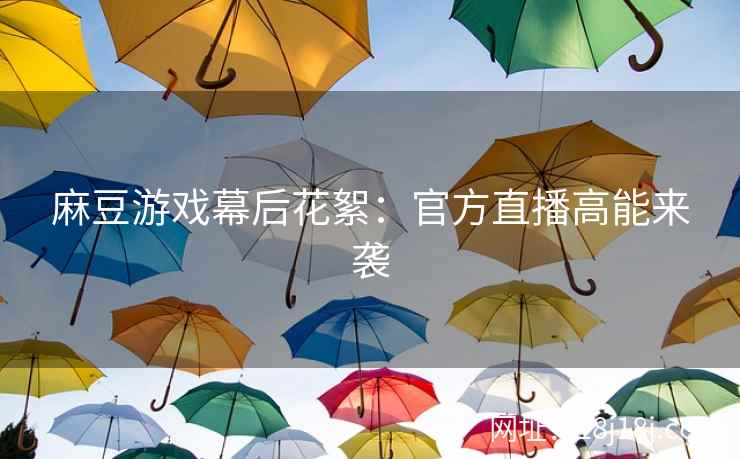 麻豆游戏幕后花絮：官方直播高能来袭